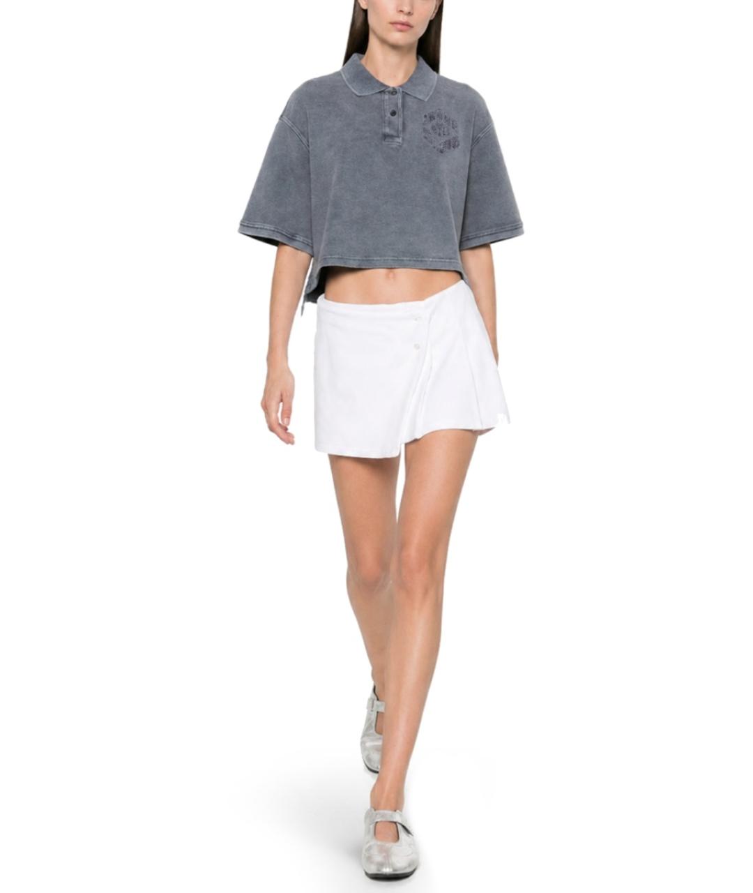 ALEXANDER WANG Синяя хлопковая футболка, фото 2