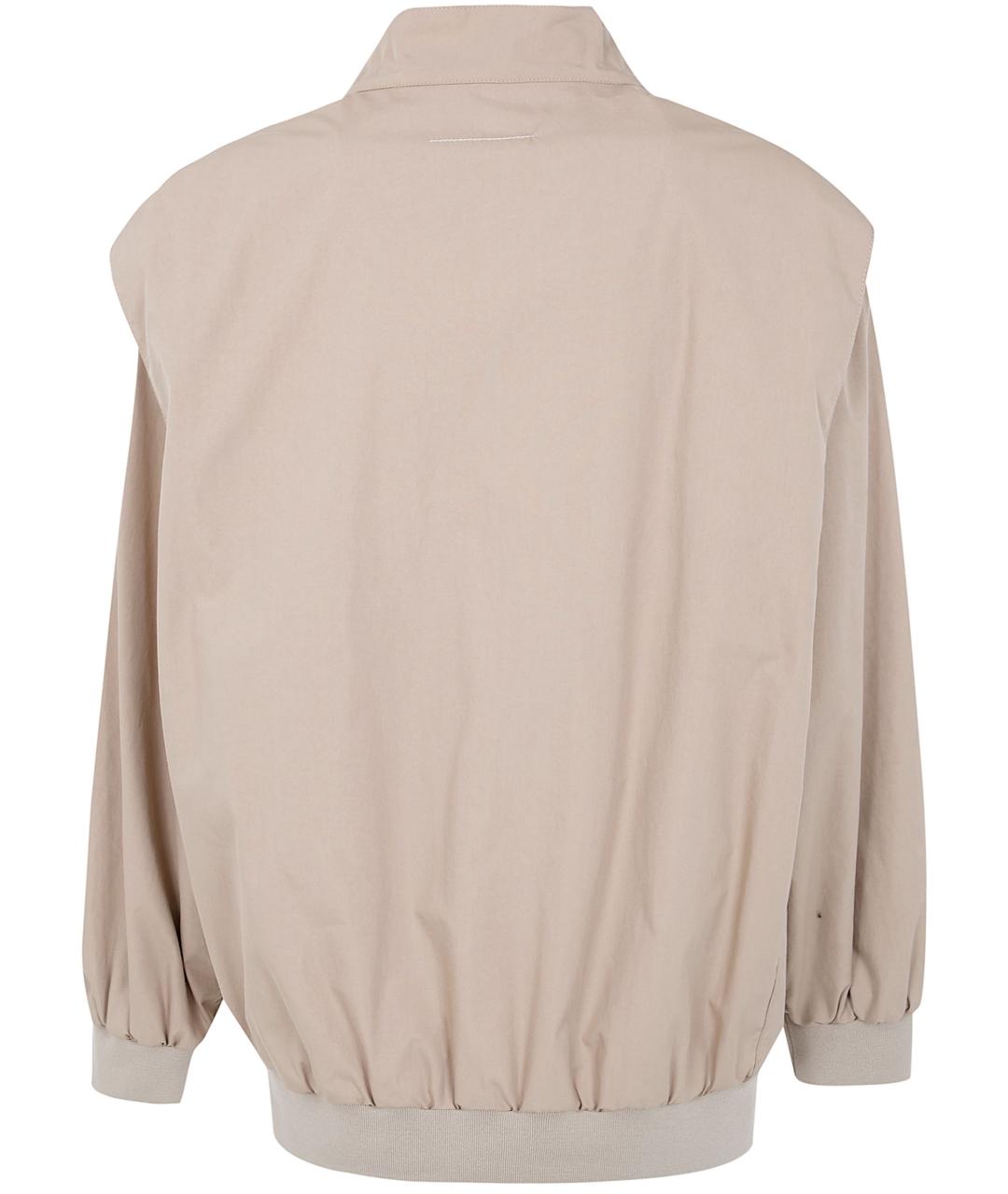 MM6 MAISON MARGIELA Бежевая хлопковая куртка, фото 2