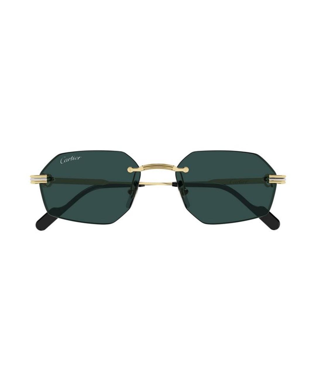 CARTIER Золотые металлические солнцезащитные очки, фото 3