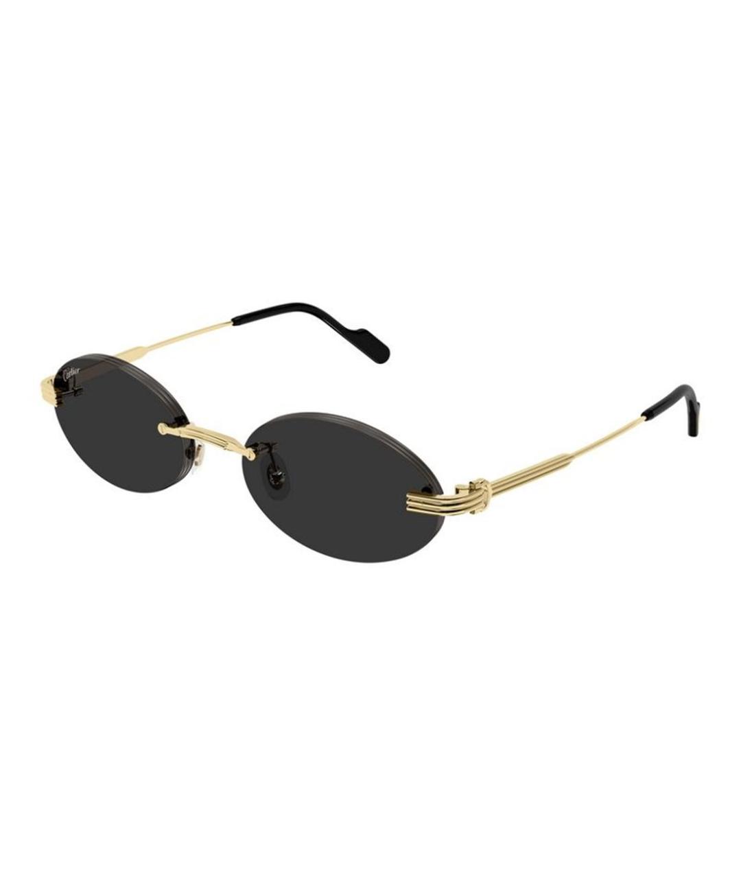 CARTIER Золотые металлические солнцезащитные очки, фото 1