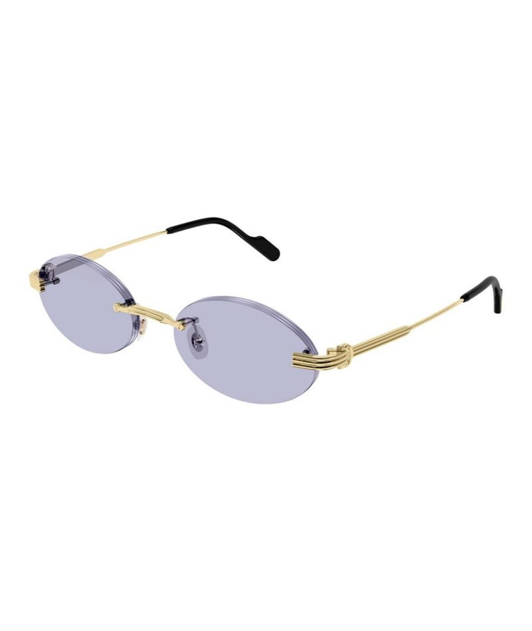 CARTIER Золотые металлические солнцезащитные очки, фото 1