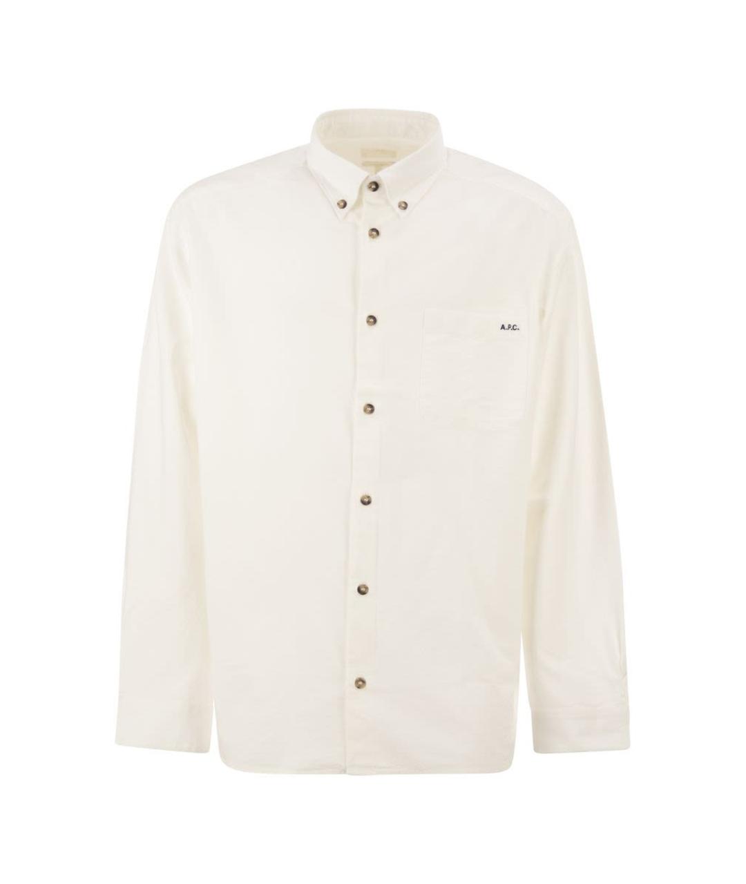 A.P.C. Белая хлопковая кэжуал рубашка, фото 1