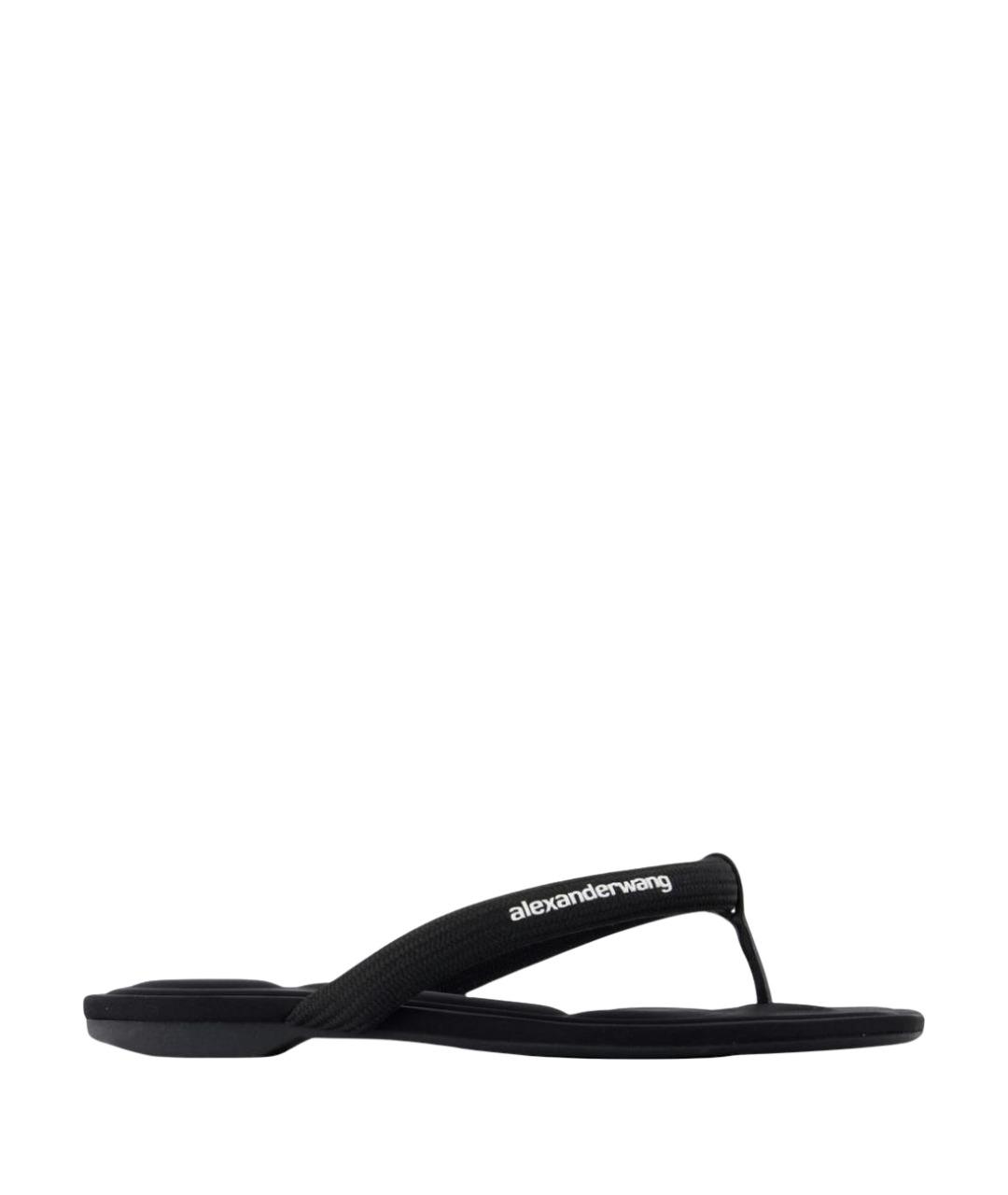 ALEXANDER WANG Черные синтетические сандалии, фото 1
