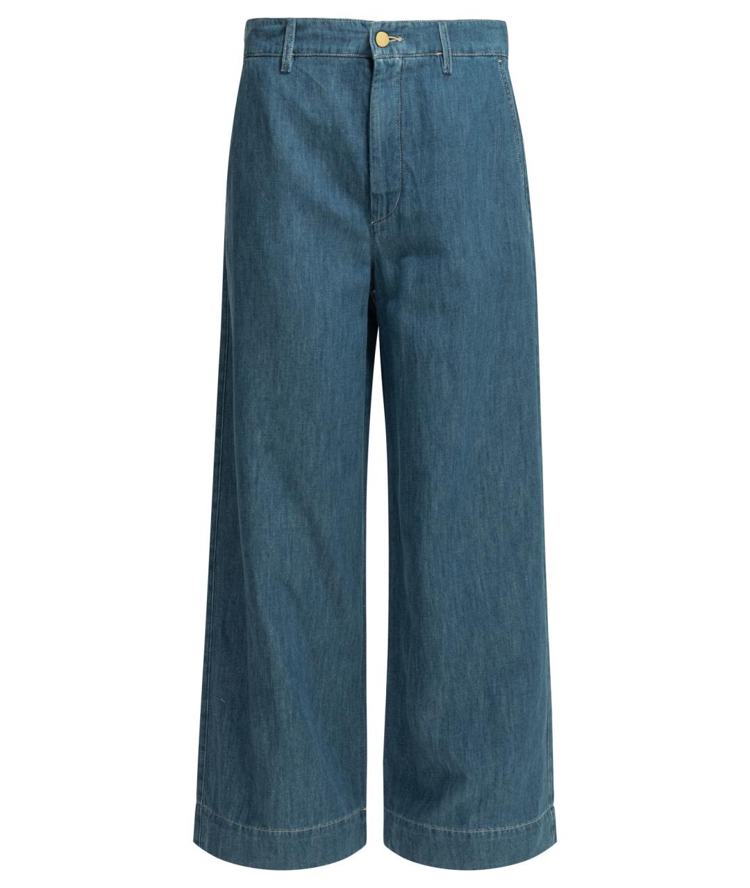 'S MAX MARA Синие хлопковые прямые джинсы, фото 1