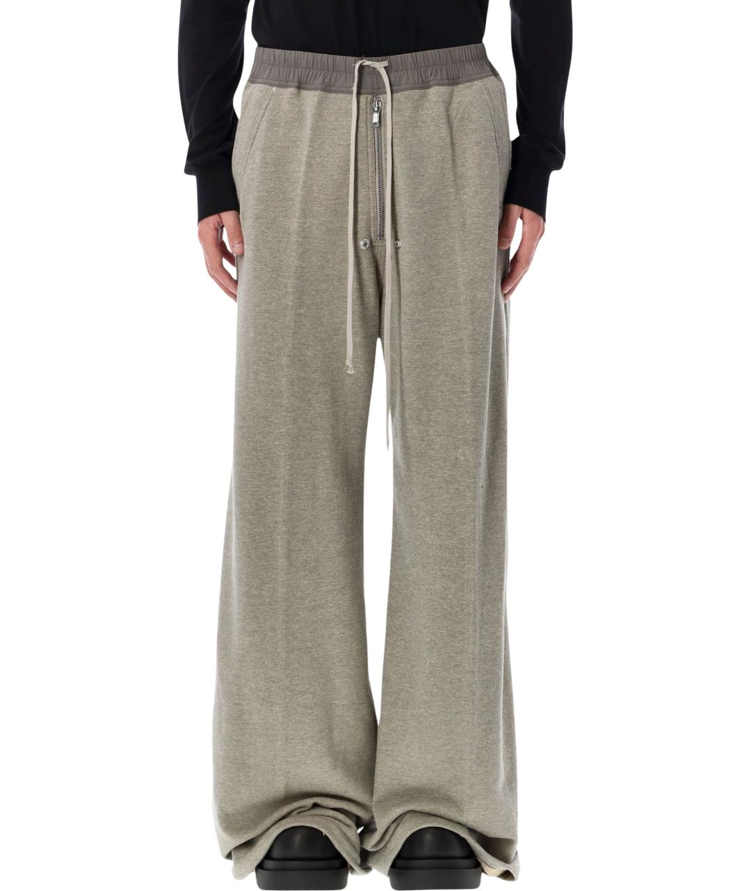 RICK OWENS DRKSHDW Серые хлопковые повседневные брюки, фото 1