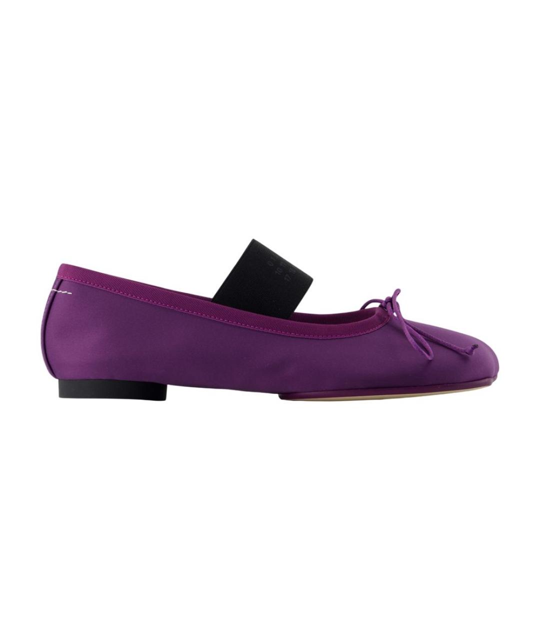 MM6 MAISON MARGIELA Фиолетовые синтетические балетки, фото 3