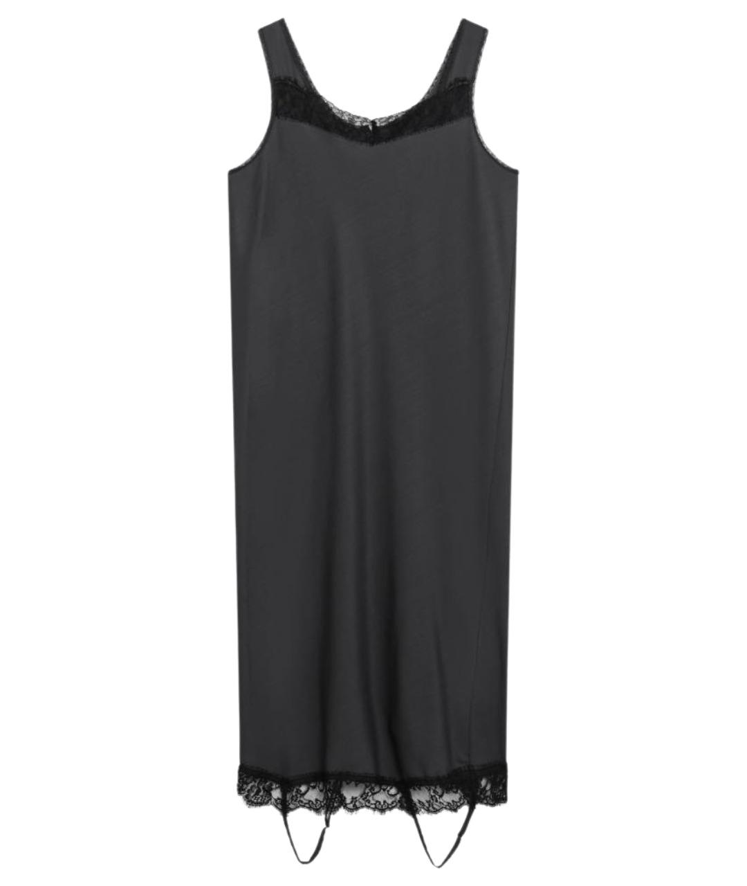 MM6 MAISON MARGIELA Серое вискозное повседневное платье, фото 1