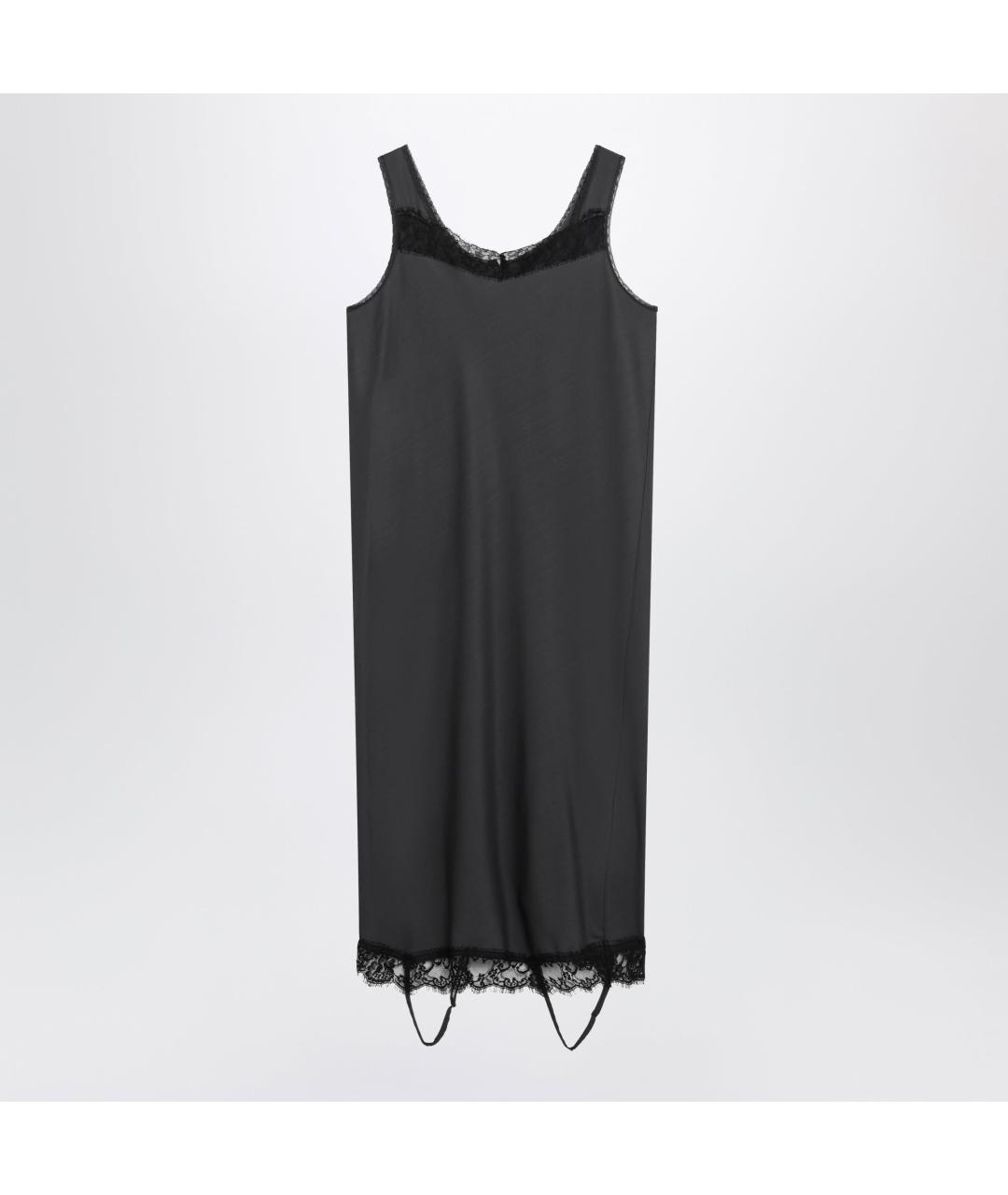 MM6 MAISON MARGIELA Серое вискозное повседневное платье, фото 3