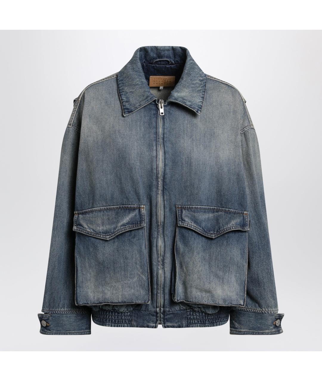MM6 MAISON MARGIELA Синяя хлопковая куртка, фото 2