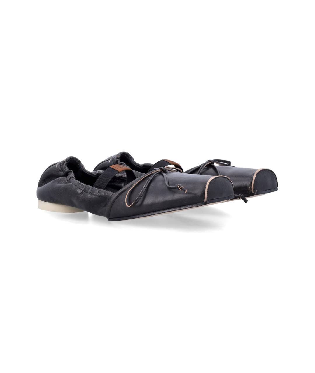 MM6 MAISON MARGIELA Черные кожаные балетки, фото 2