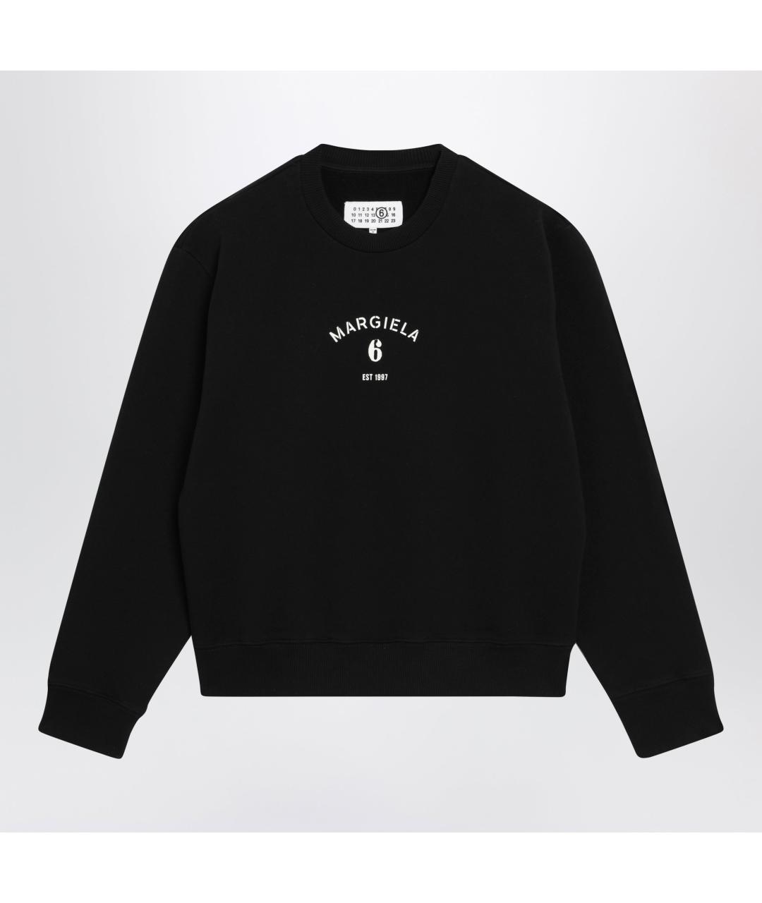 MM6 MAISON MARGIELA Черный хлопковый джемпер / свитер, фото 3