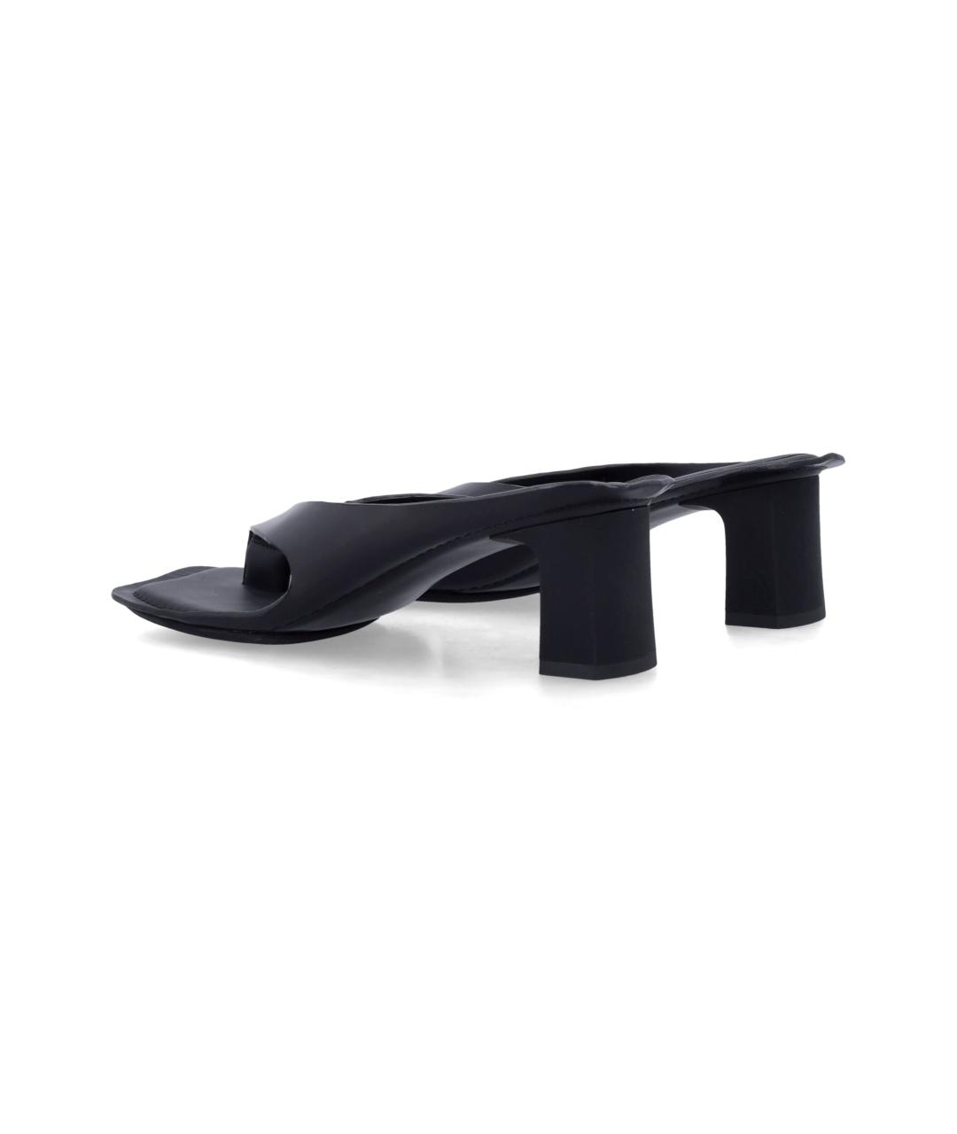 MM6 MAISON MARGIELA Черные кожаные сандалии, фото 3