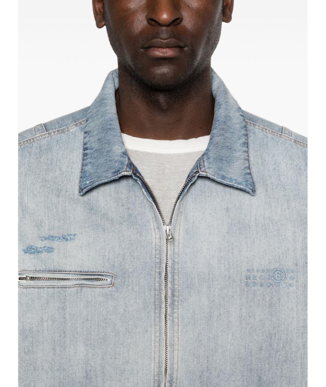 MM6 MAISON MARGIELA Синяя хлопковая куртка, фото 3
