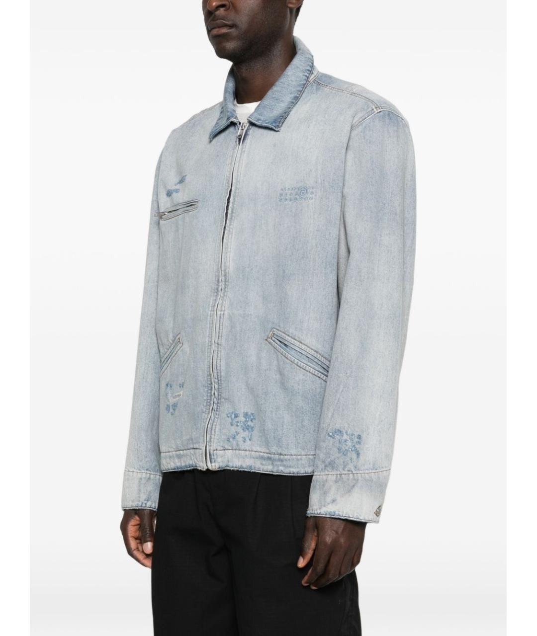 MM6 MAISON MARGIELA Синяя хлопковая куртка, фото 5