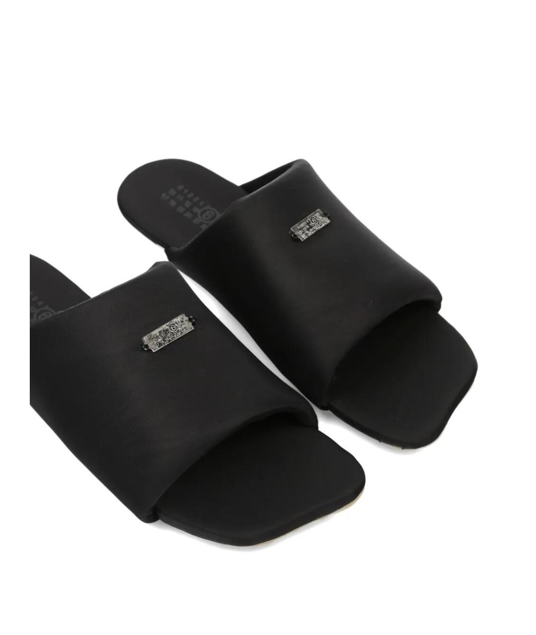 MM6 MAISON MARGIELA Черные синтетические сандалии, фото 5