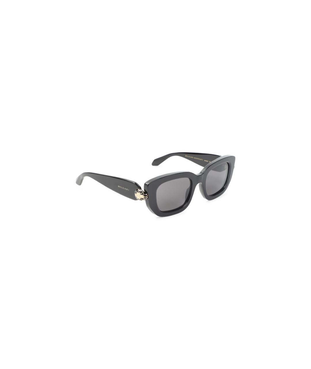 BVLGARI Черные пластиковые солнцезащитные очки, фото 1