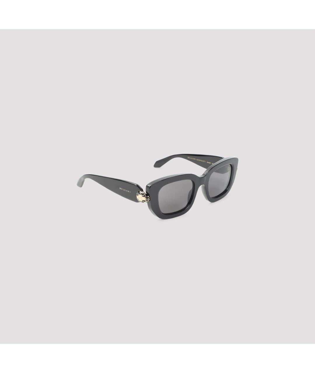 BVLGARI Черные пластиковые солнцезащитные очки, фото 2