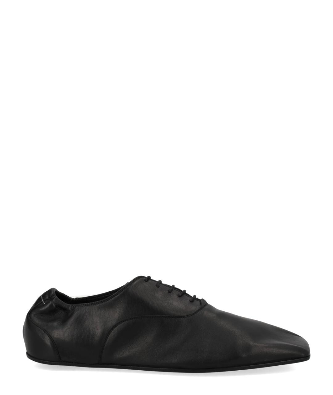 MM6 MAISON MARGIELA Черные кожаные низкие ботинки, фото 1