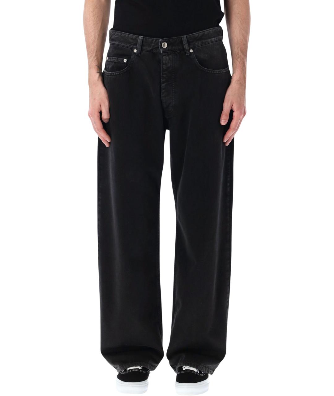 ICON DENIM Черные хлопковые повседневные брюки, фото 1