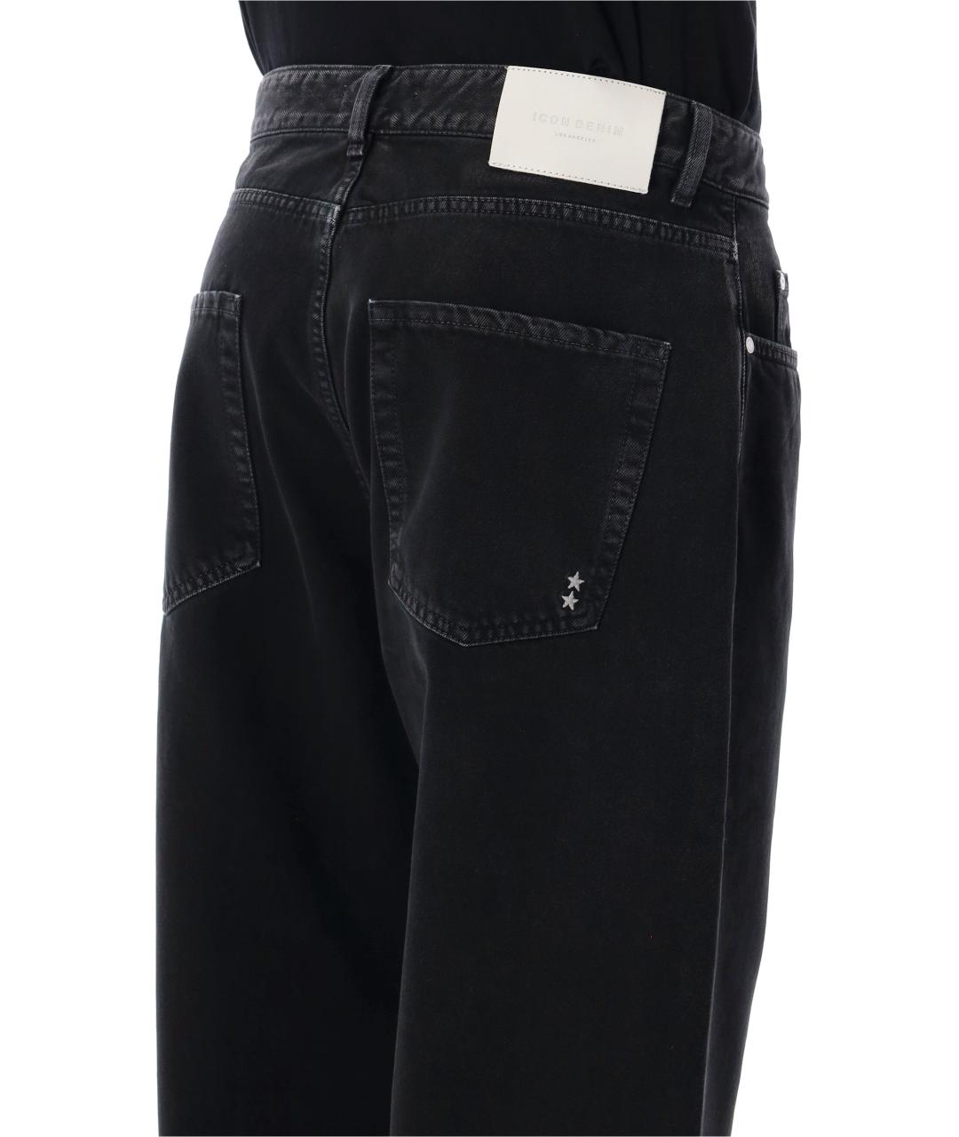 ICON DENIM Черные хлопковые повседневные брюки, фото 3