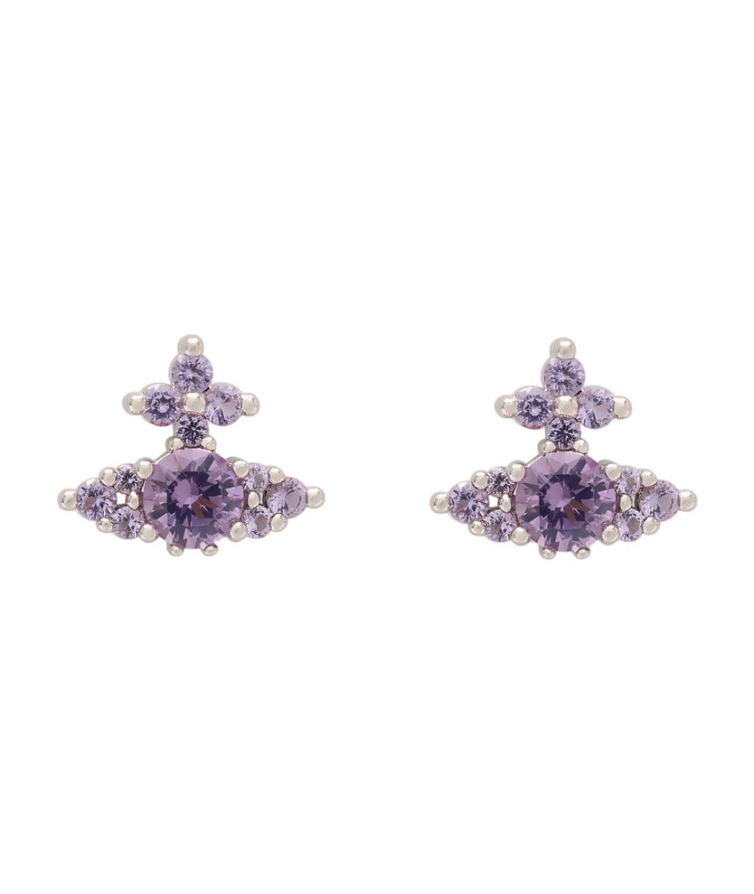 VIVIENNE WESTWOOD Фиолетовые металлические серьги, фото 1