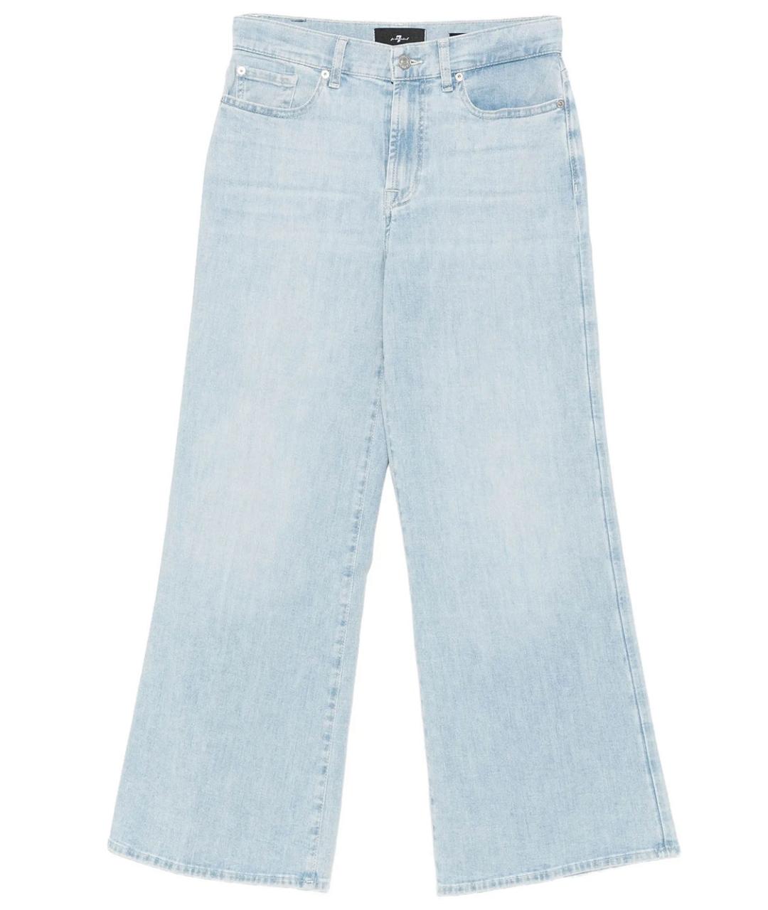 7 FOR ALL MANKIND Синие хлопковые прямые джинсы, фото 1