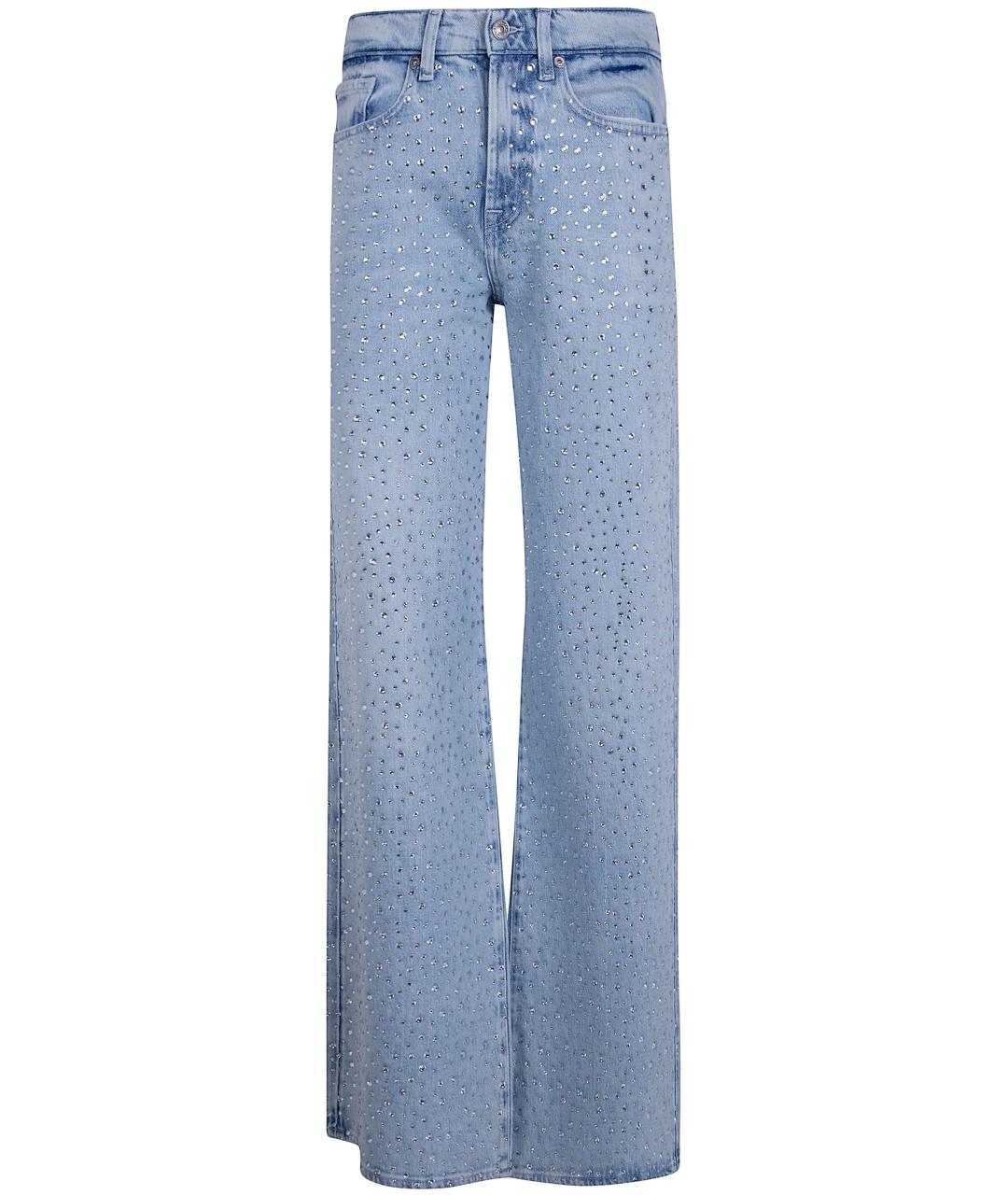 7 FOR ALL MANKIND Синие хлопковые прямые джинсы, фото 1