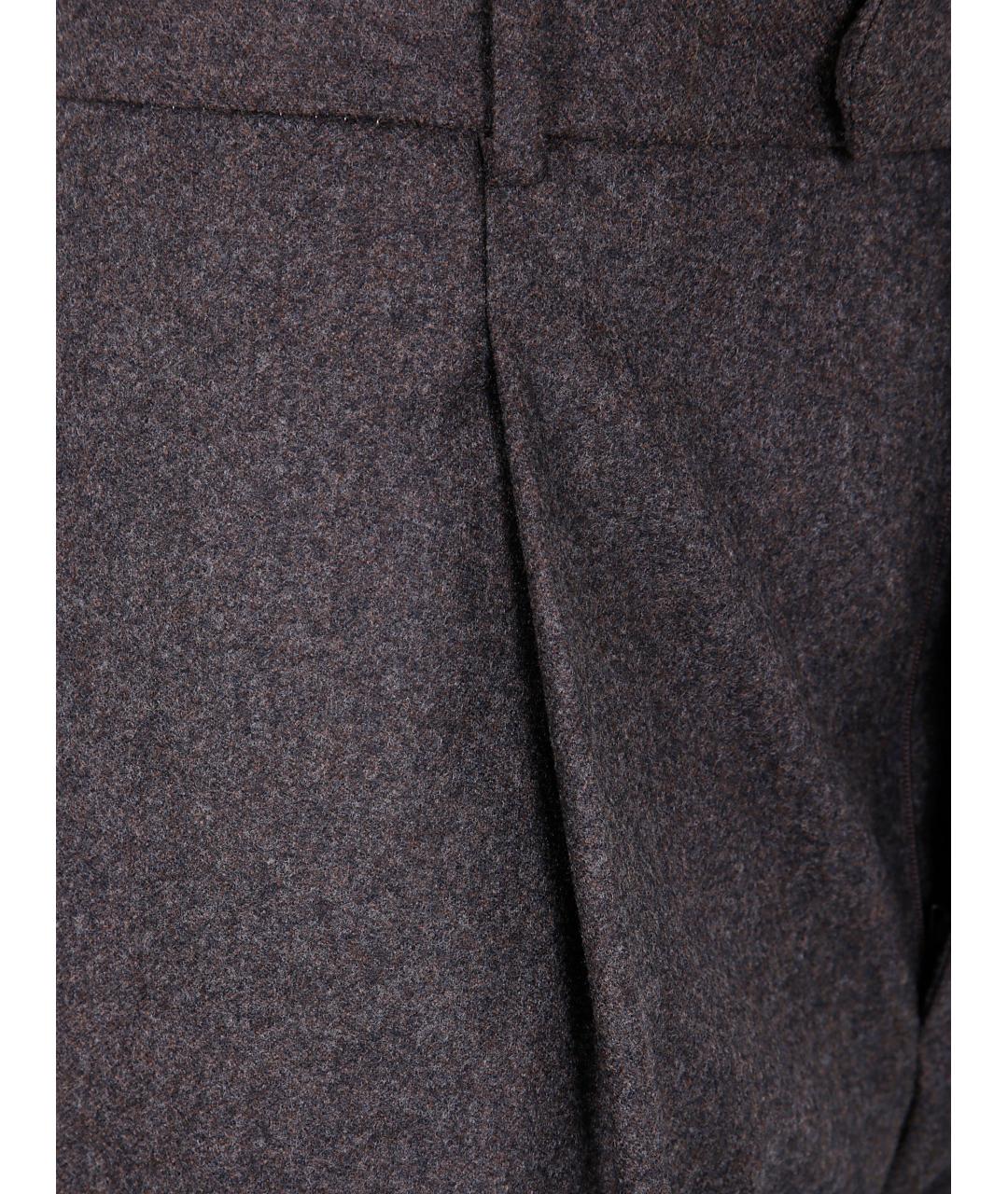 Carven Серые шерстяные прямые брюки, фото 3