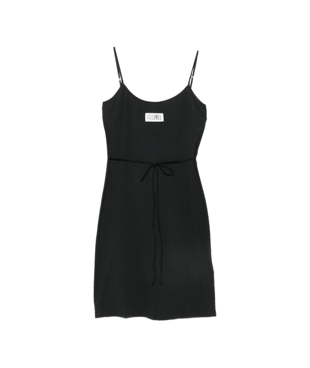 MM6 MAISON MARGIELA Черное хлопковое повседневное платье, фото 1