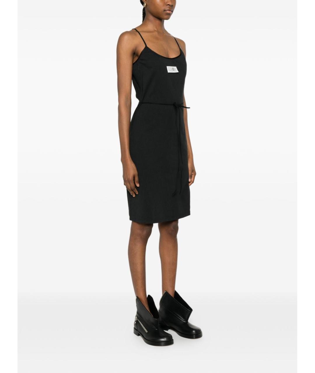 MM6 MAISON MARGIELA Черное хлопковое повседневное платье, фото 5
