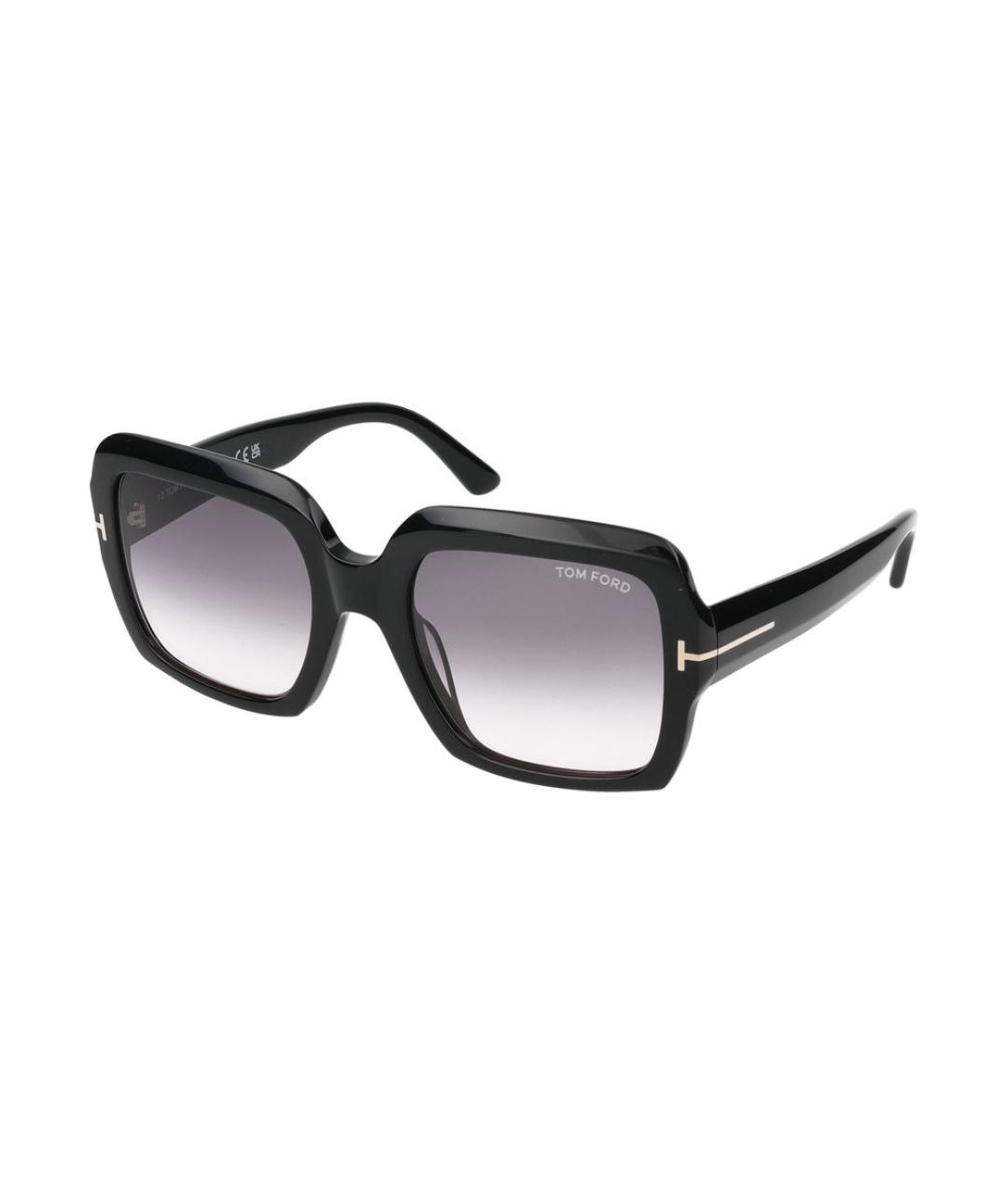 TOM FORD Черные пластиковые солнцезащитные очки, фото 1