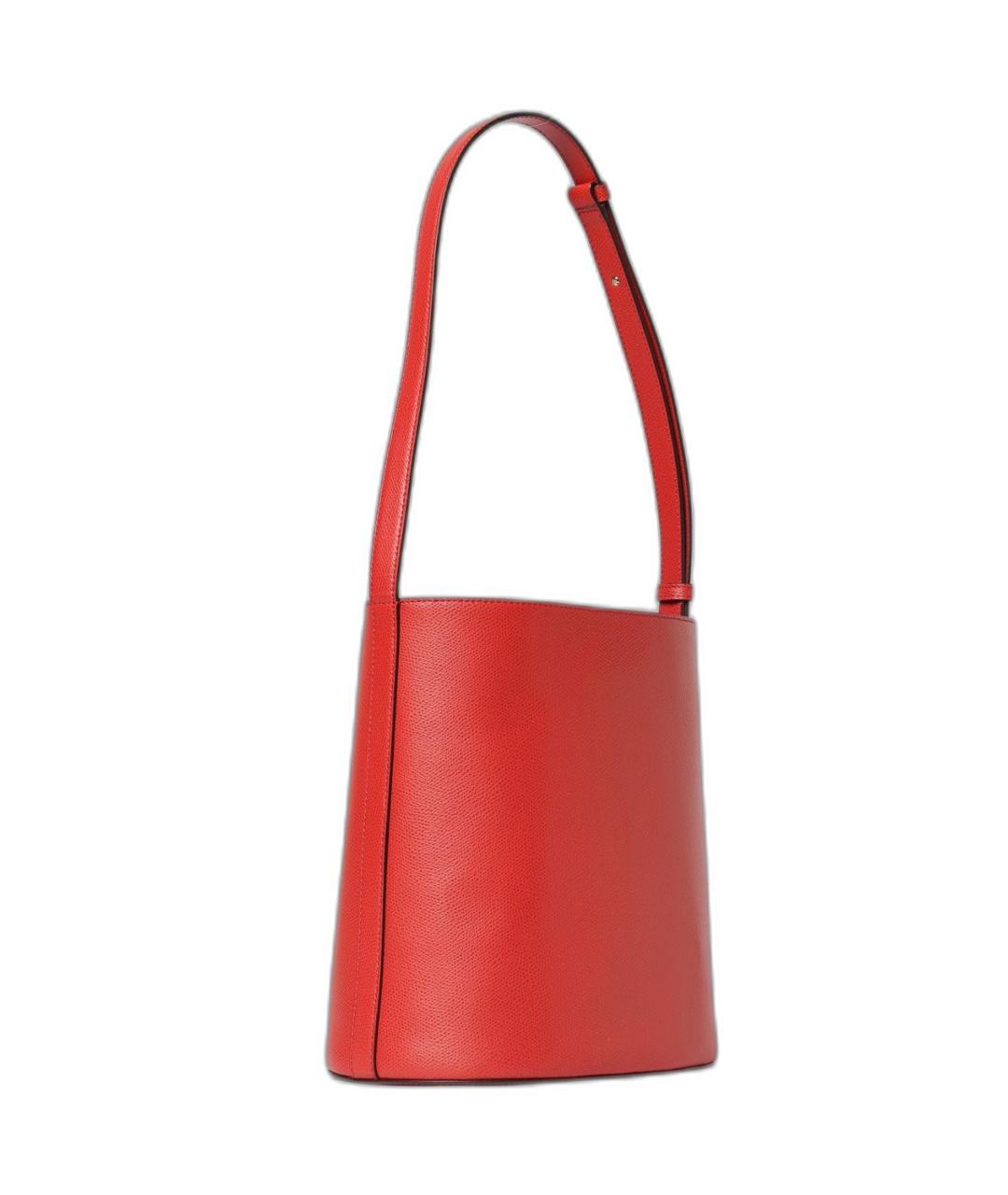 FURLA Красная кожаная сумка с короткими ручками, фото 2