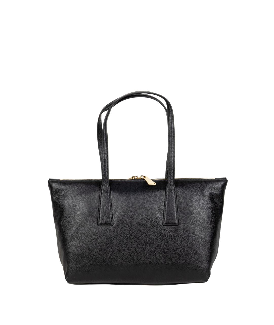 FURLA Черная кожаная сумка с короткими ручками, фото 1