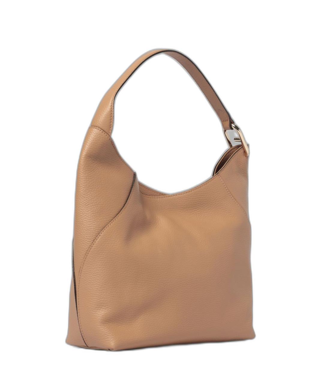 FURLA Коричневая кожаная сумка с короткими ручками, фото 2