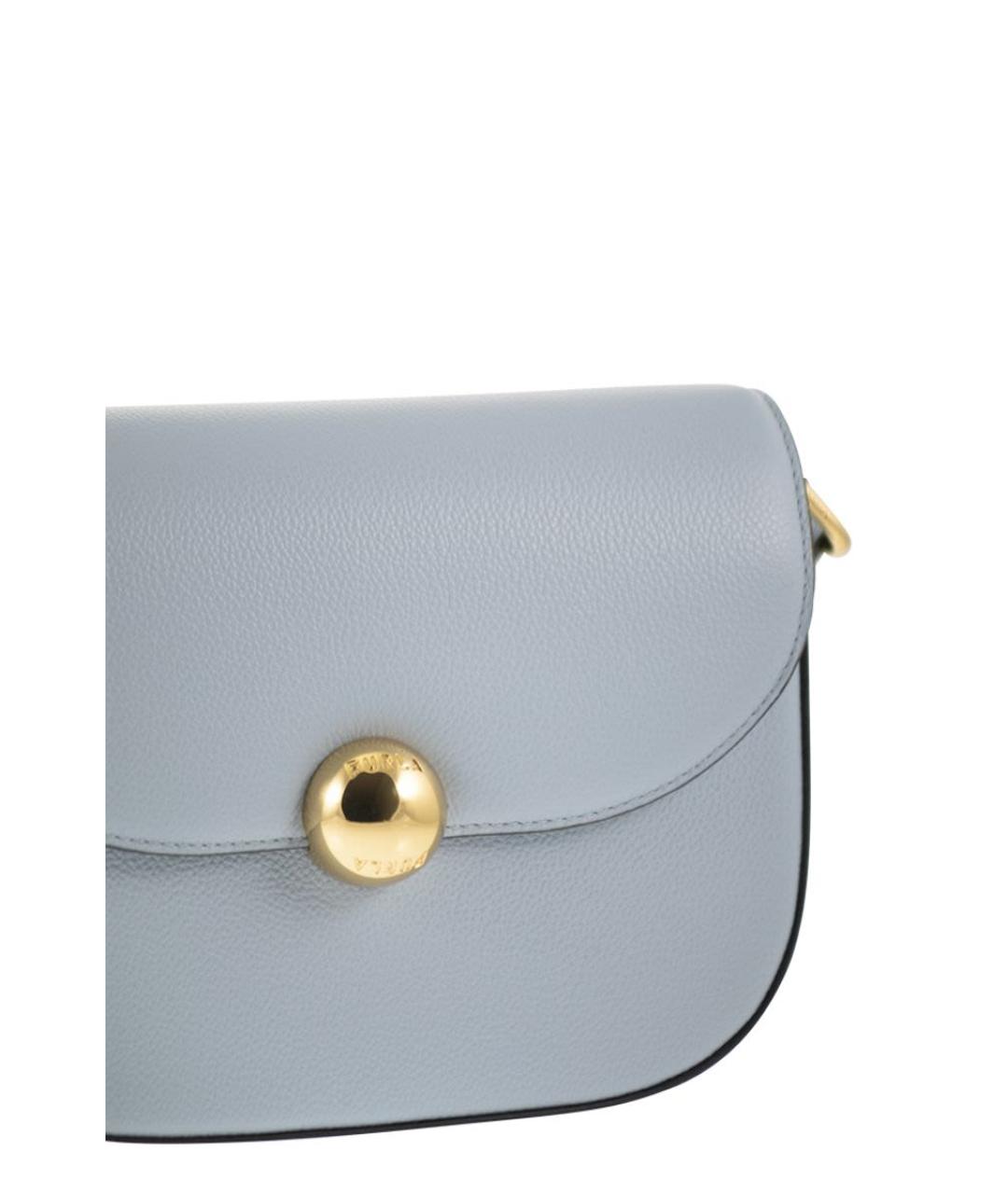FURLA Синяя кожаная сумка с короткими ручками, фото 5