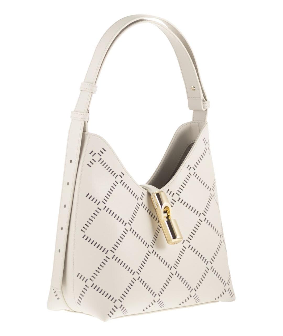 FURLA Белая кожаная сумка через плечо, фото 4