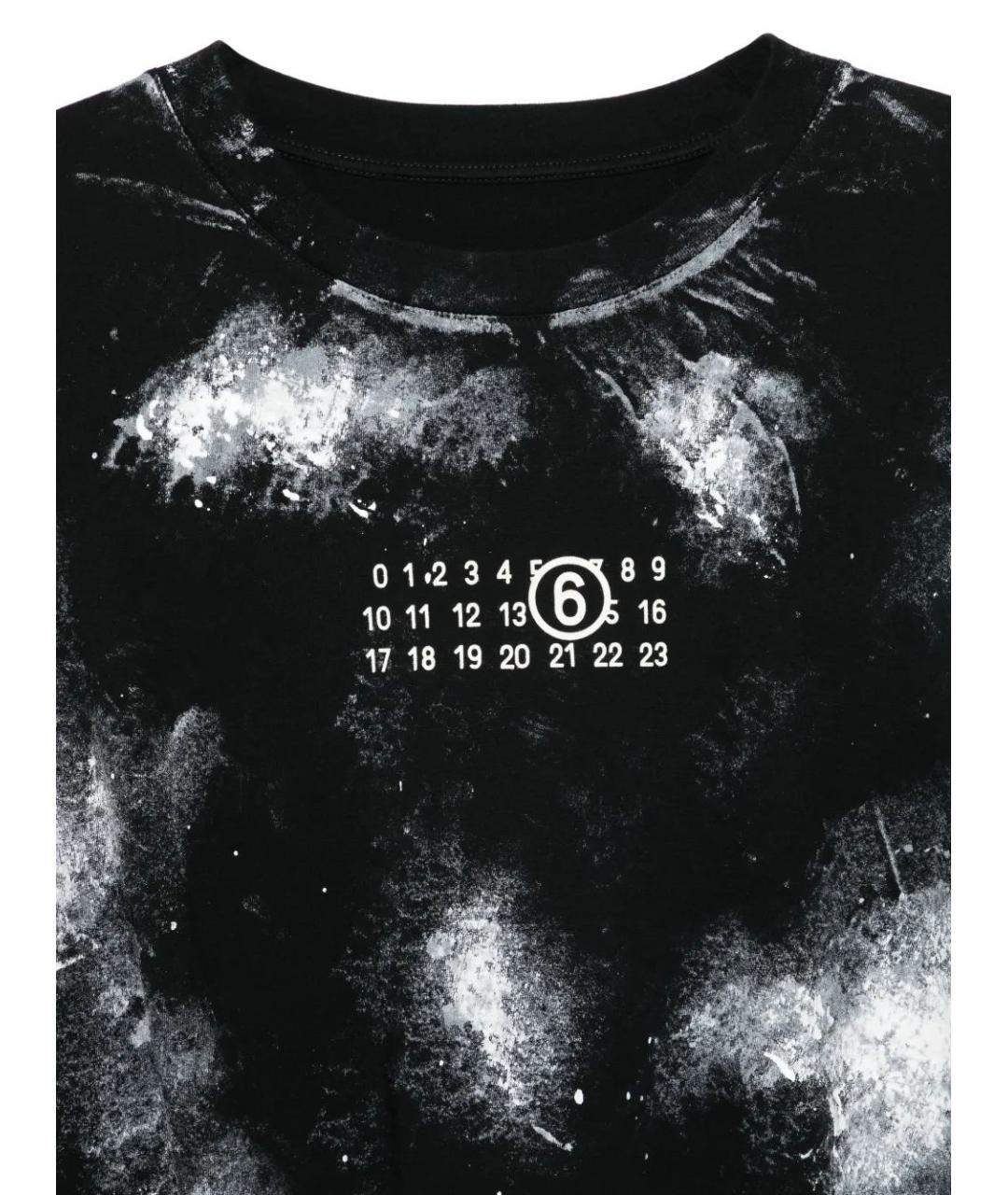 MM6 MAISON MARGIELA Черная хлопковая футболка, фото 3