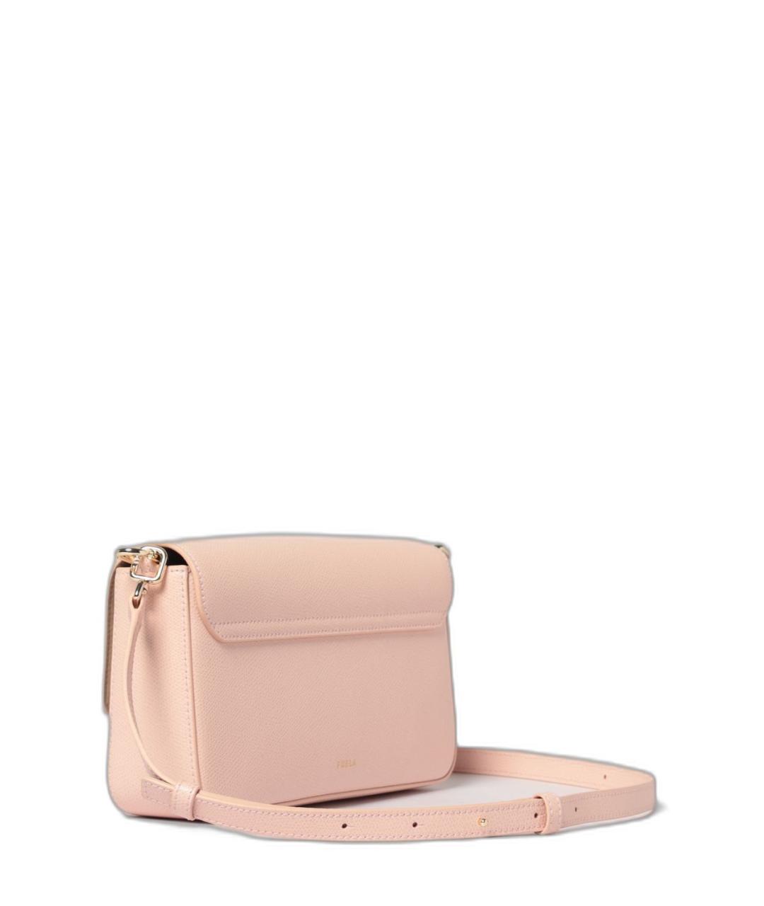FURLA Розовая кожаная сумка с короткими ручками, фото 2