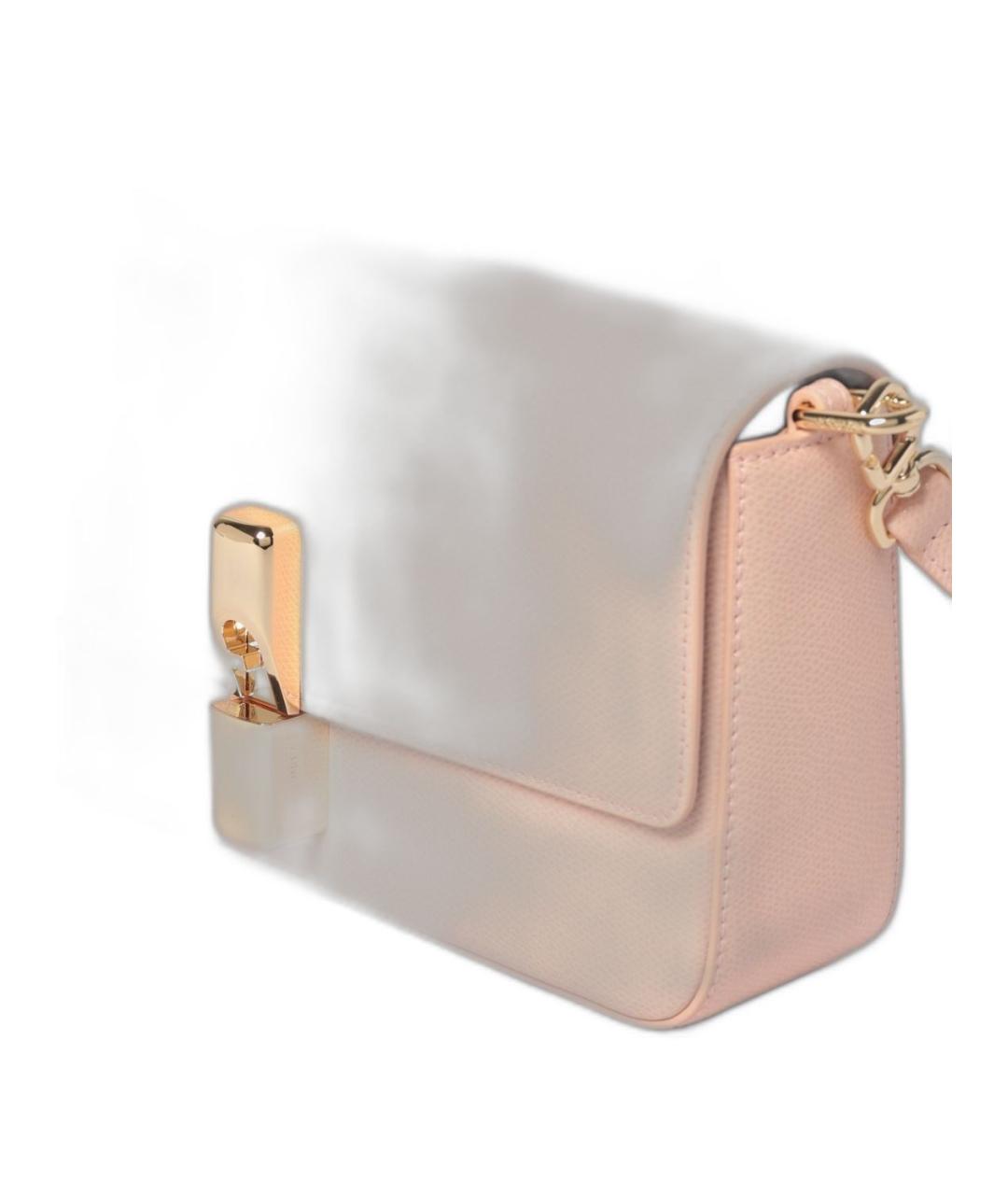 FURLA Розовая кожаная сумка с короткими ручками, фото 3