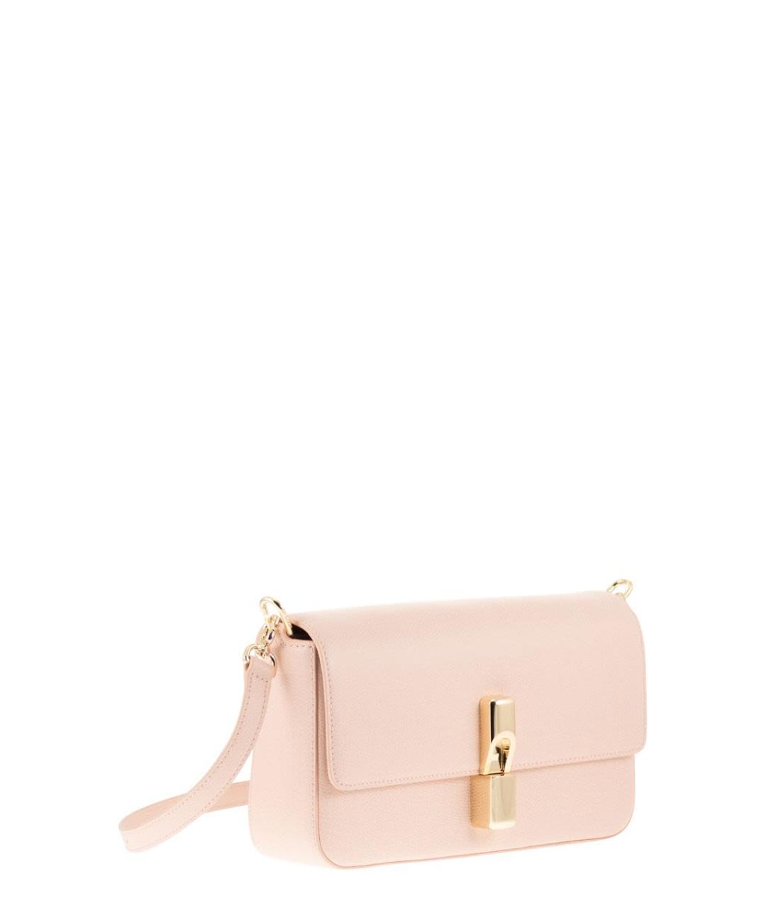FURLA Розовая кожаная сумка с короткими ручками, фото 4
