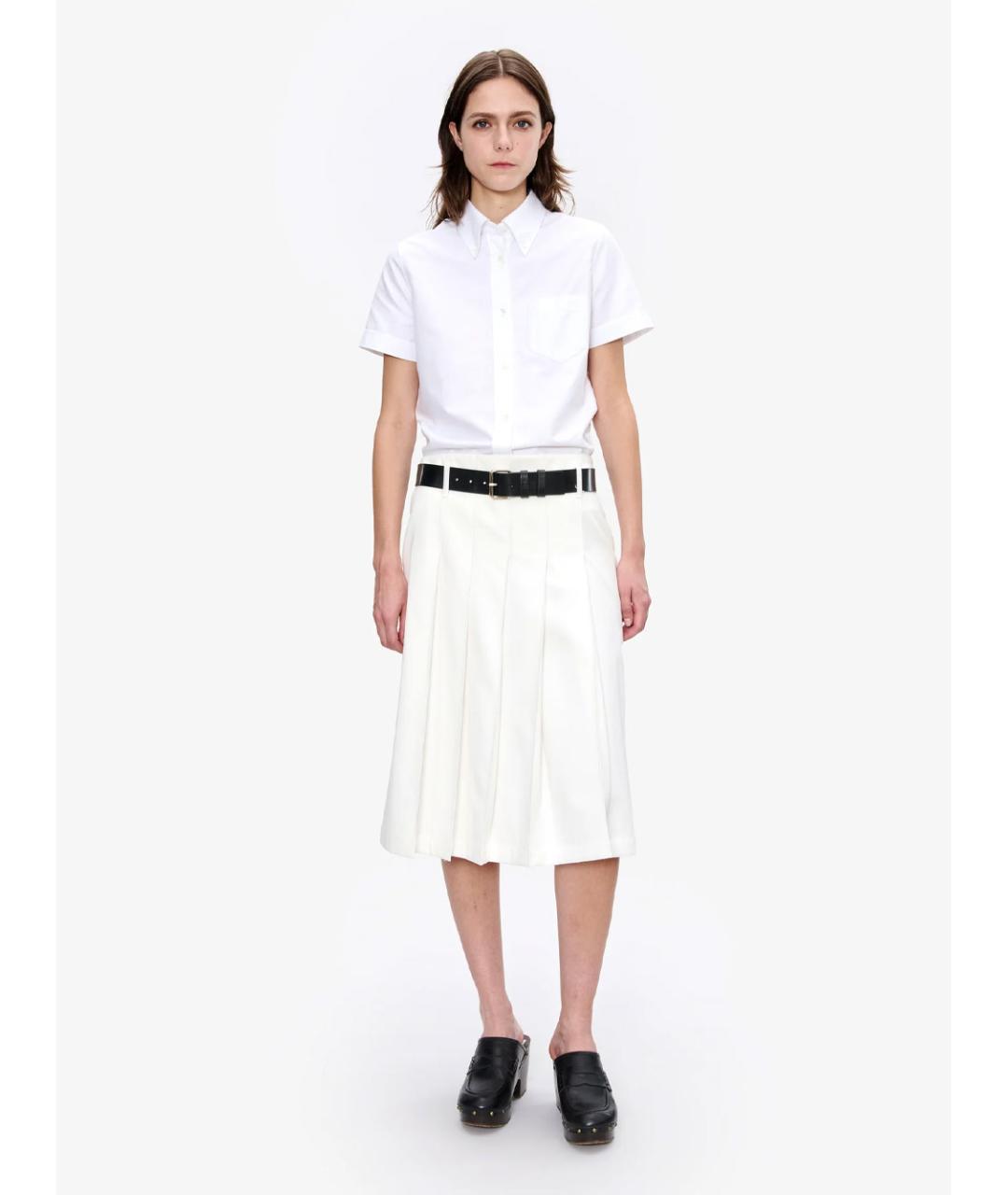 A.P.C. Белая хлопковая юбка миди, фото 2
