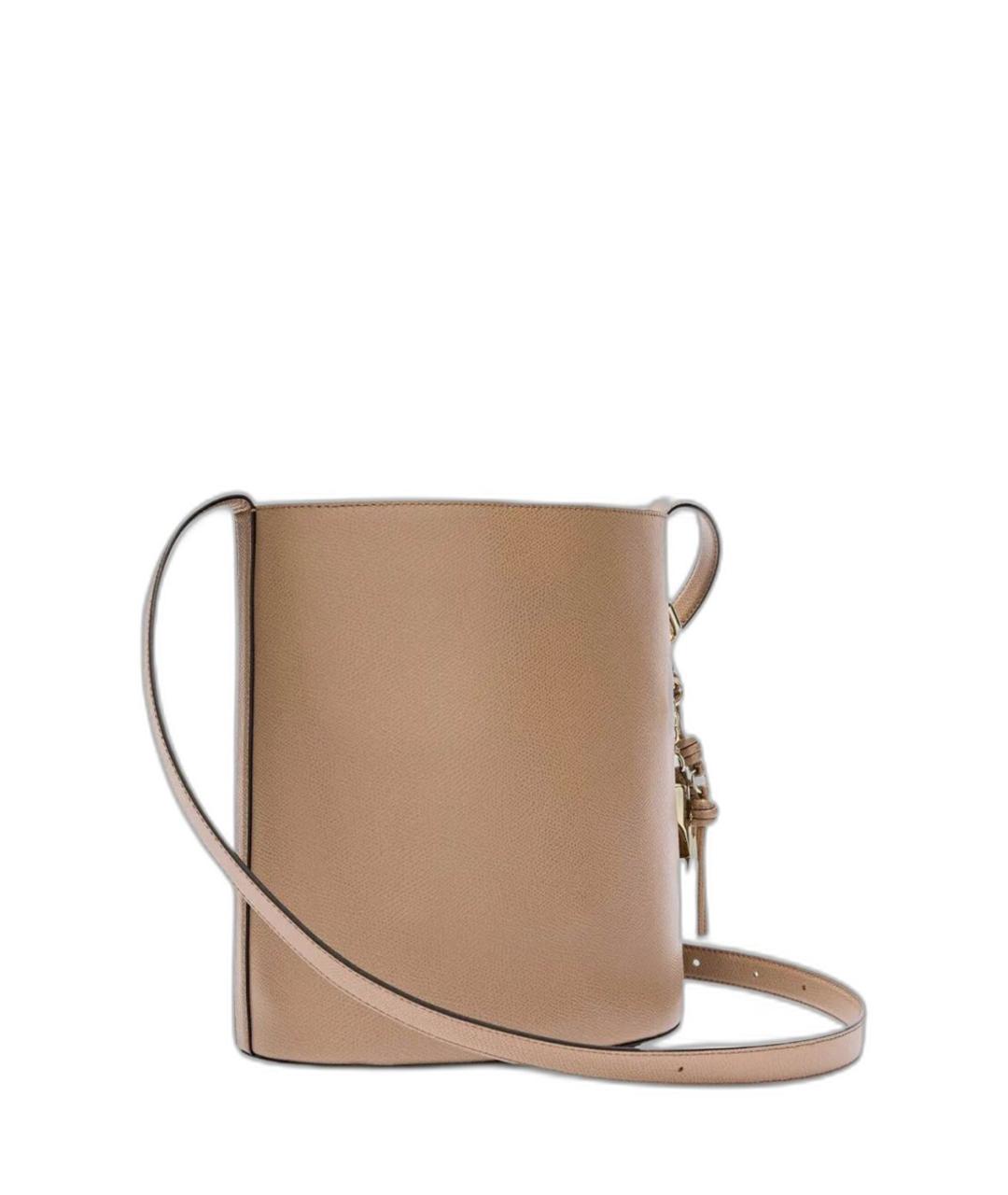 FURLA Коричневая кожаная сумка через плечо, фото 3