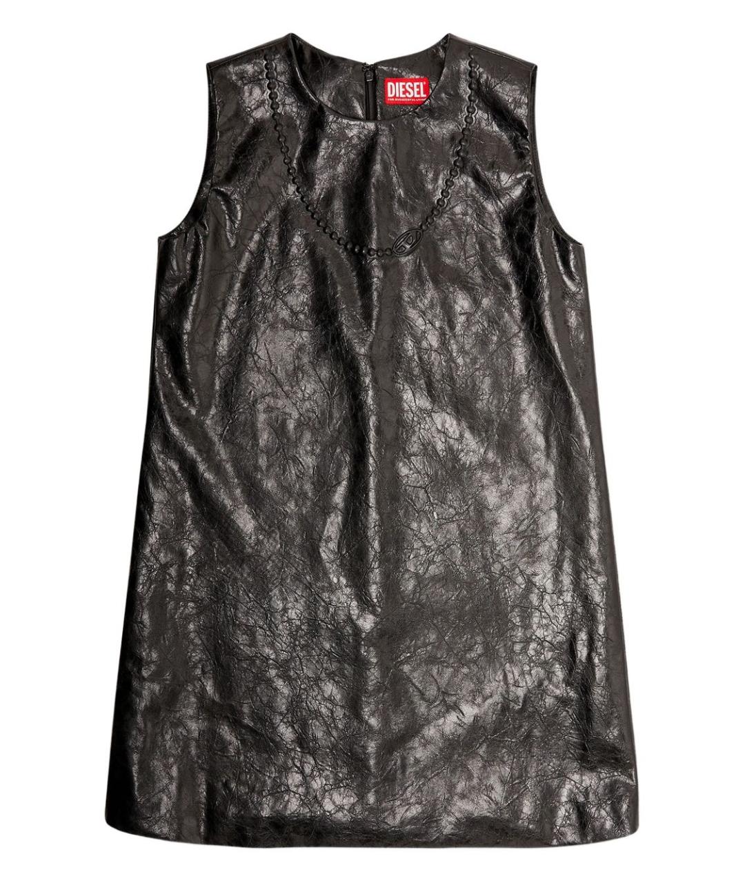 DIESEL Черное вискозное повседневное платье, фото 1