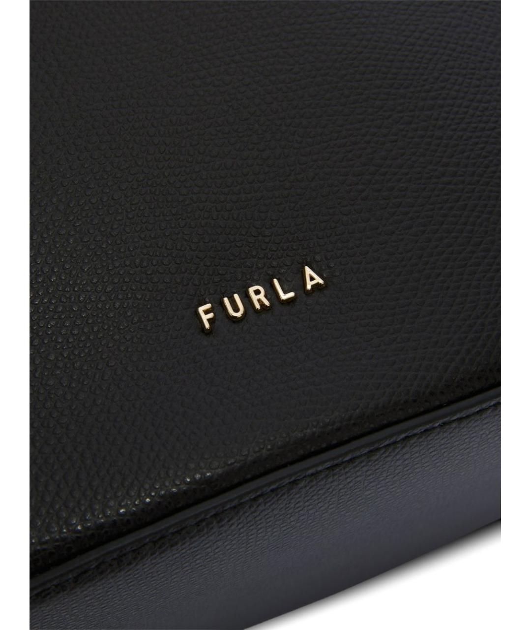 FURLA Черная кожаная сумка через плечо, фото 5