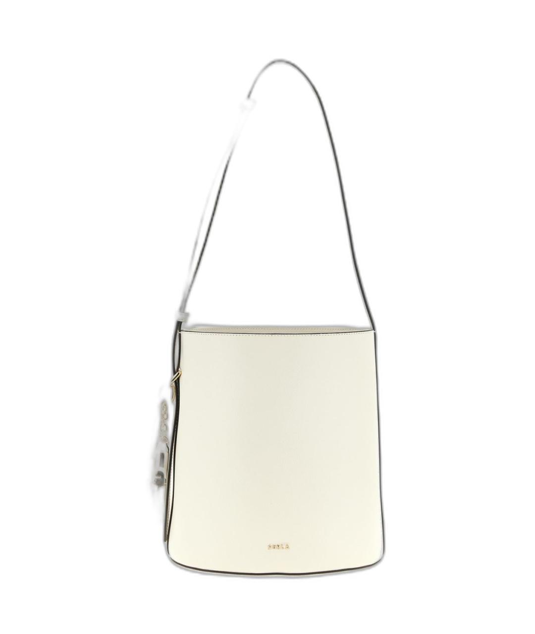 FURLA Бежевая кожаная сумка через плечо, фото 1