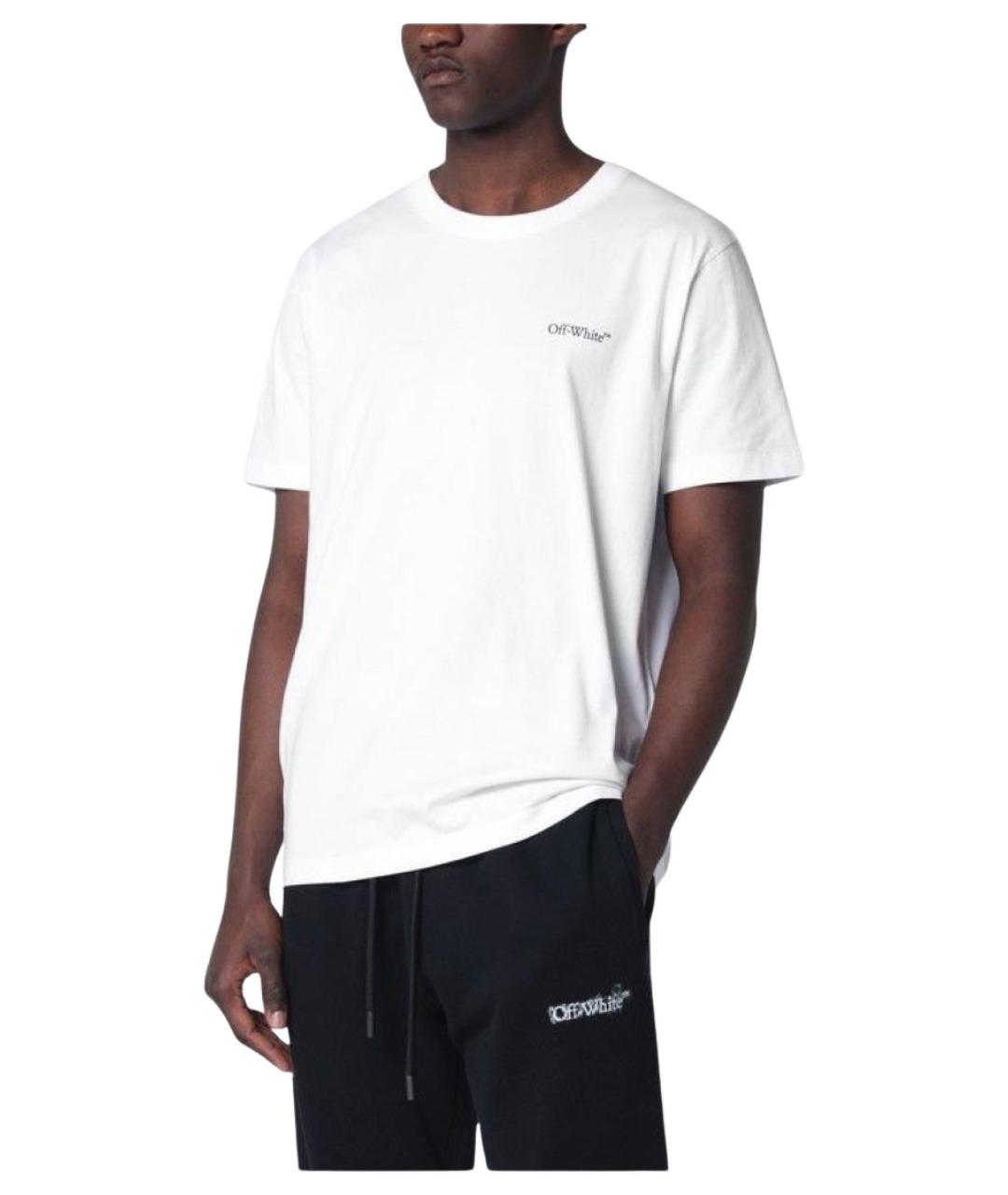 OFF-WHITE Белая хлопковая футболка, фото 1
