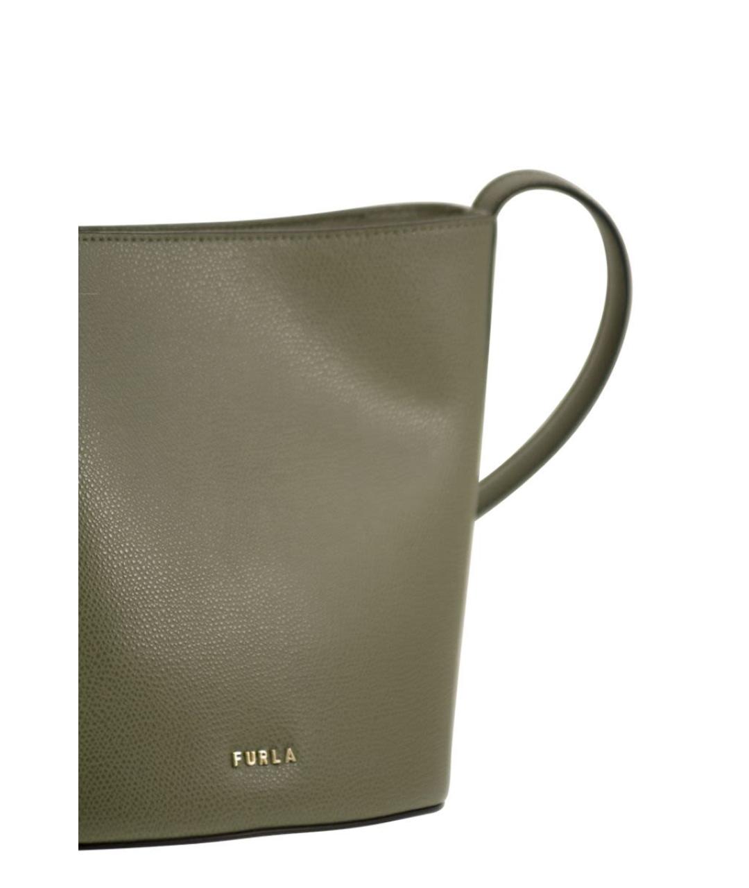 FURLA Зеленая кожаная сумка через плечо, фото 5