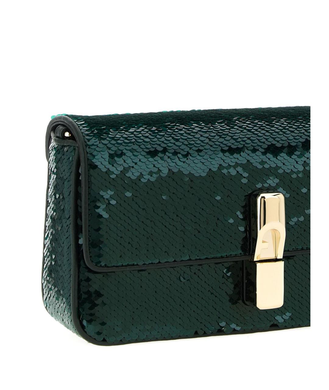 FURLA Зеленая кожаная сумка через плечо, фото 2