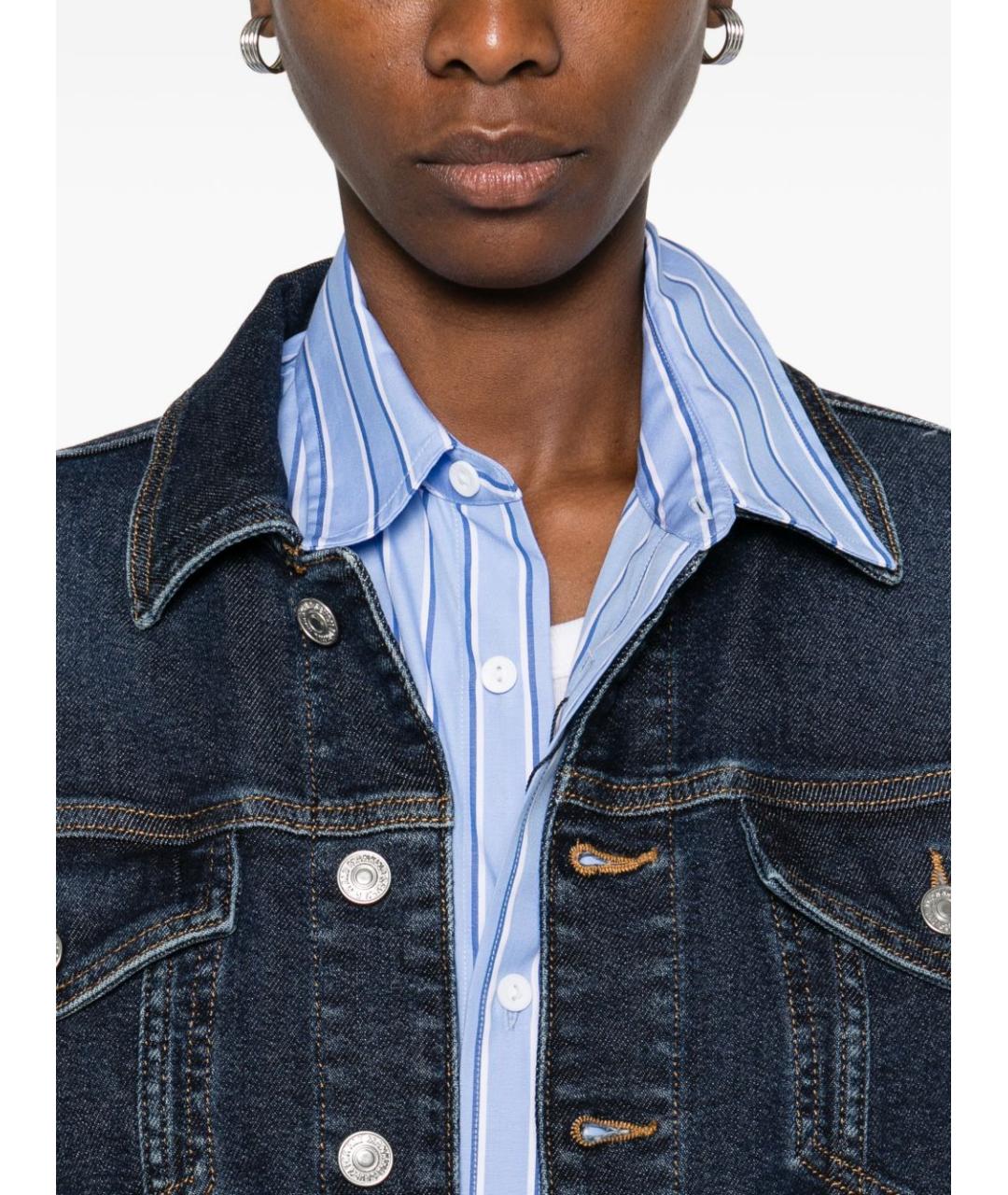 7 FOR ALL MANKIND Синяя хлопковая куртка, фото 4