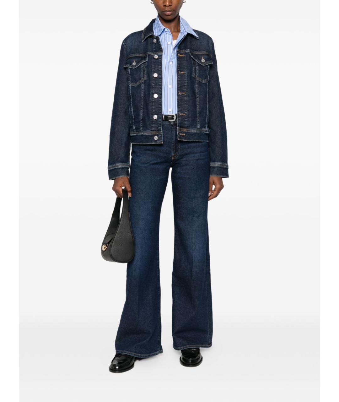 7 FOR ALL MANKIND Синяя хлопковая куртка, фото 3